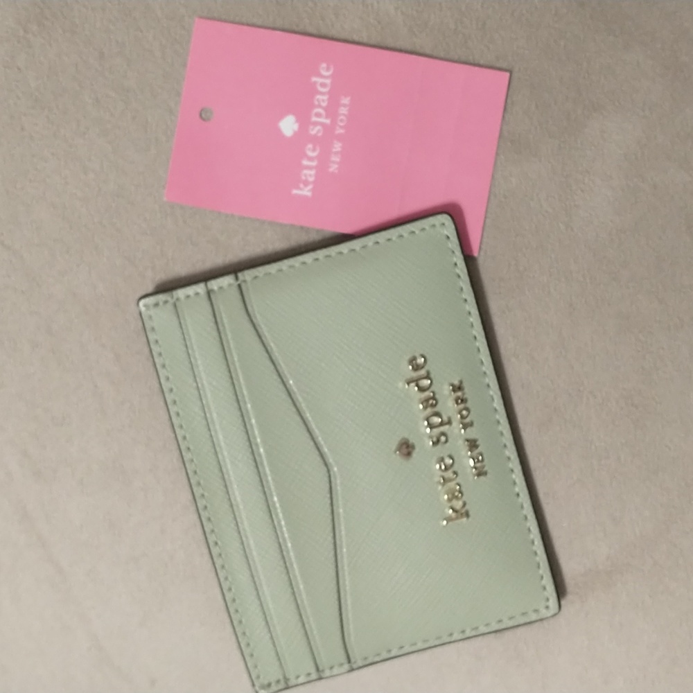 NWT Kate Spade Staci Sage Green Cardholder